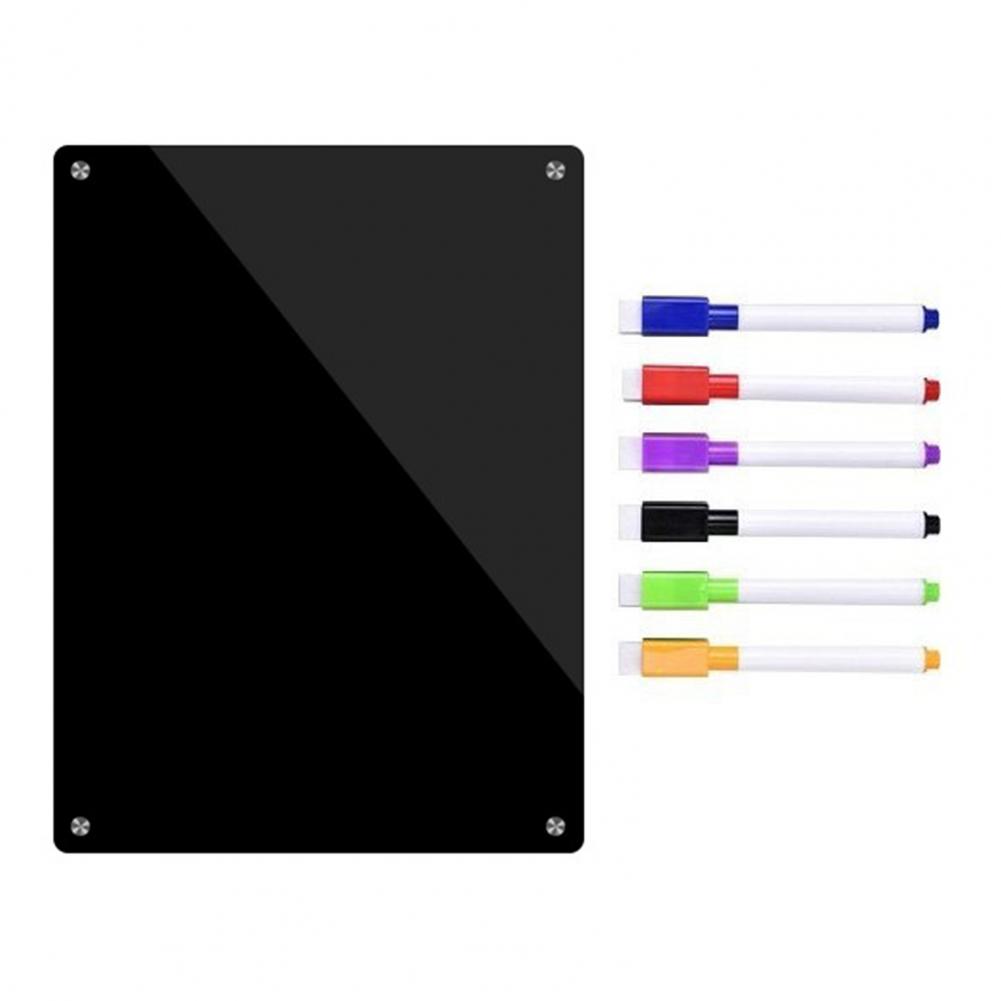 Magnetische Acryl-Memotafel Abwischbare Kühlschrank-Notiztafel mit starken Magneten Kratzfester Planungskalender für die Küche