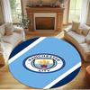 Manchester City FC Print Round Rug, Washable Floor Carpet, For Entryway Dorm Laundry Room Office Study, Home Decor Birthday Christmas Gift