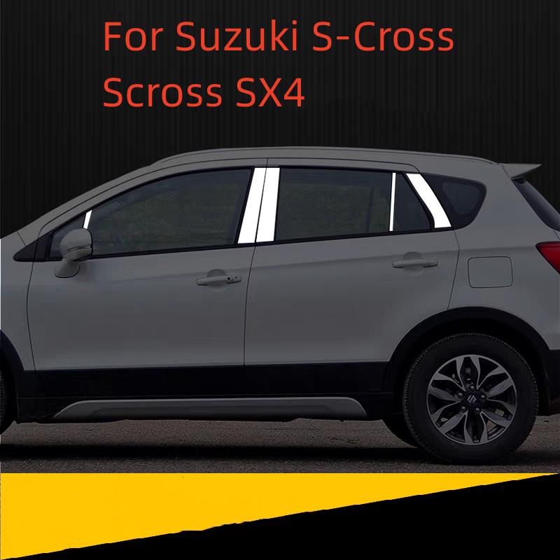 Für Suzuki S-Cross Scross SX4 2014 2015 2016 2017 2018 Fenster B C Säule Abdeckung Säulenleiste Aufkleber Autozubehör
