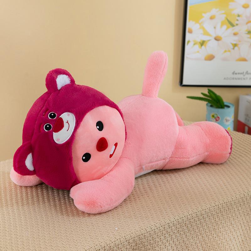 Neues 90cm Pororo Loopy Anime-Charakter Niedliches Rubin-Plüschtier Kawaii Puppe Kissen Heim Schlafzimmer Dekoration Ornament Mädchen Geburtstagsgeschenk 50CM