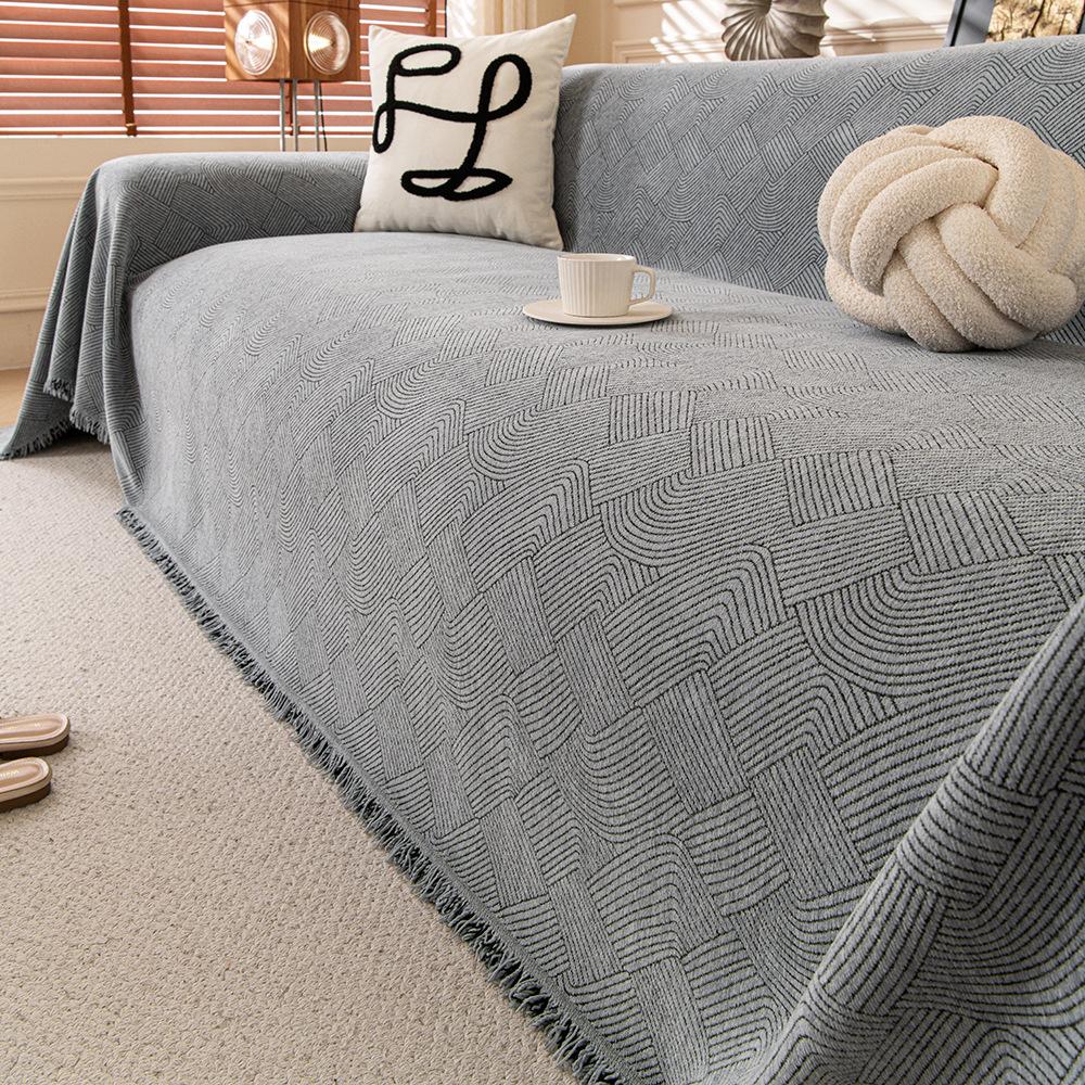

Versatile Chenille Sofa Cover - Pet-Friendly, All-Season Furniture Protector for 1/2/3 Seats - Ideal for Living Room & Balcony Decor 180*130cm