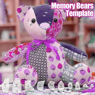 10Pcs/Set Acrylic Template Ruler for Memory Bear,Sewing Patterns for Beginners Teddy Quilting Stencil Cutting Art Craft Tools