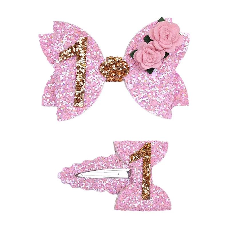 

Little Ones Birthday Gift Digital Hairpin Clip Girls Bow Flower Infant Clip Water Drop Clip Ideal For Hair Accessories for Children Other