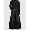 Blaexit American Retro Distressed Washed Whiskered Scimitar Jeans Men's Wide-Leg Loose Casual A-Line Long Pants