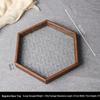 Nordic Wooden Begonia Glass Jewelry Storage Box Ornament