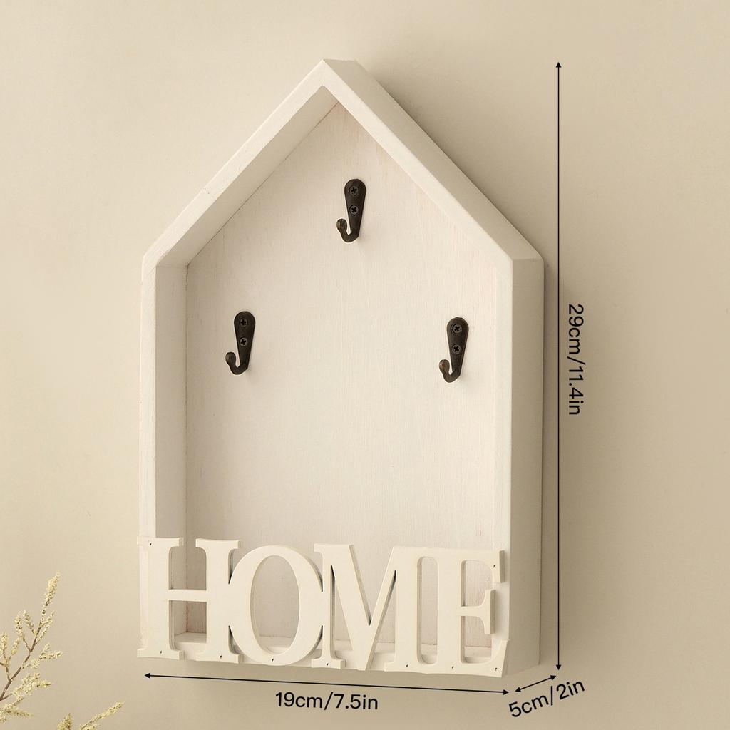 Modern Wood And Metal Key Rack Wall Mounted Entryway Storage Solution With Multiple Hooks Practical Key Holder