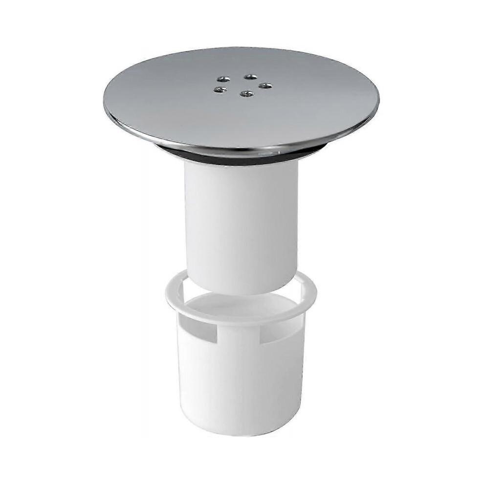 Shower Drain Cover Replacement, Chrome Shower Trap Cover, Cover for Shower Drain Outlet, Shower Plughole Cover 90mm / 115mm, Removable Top Fitting Cap
