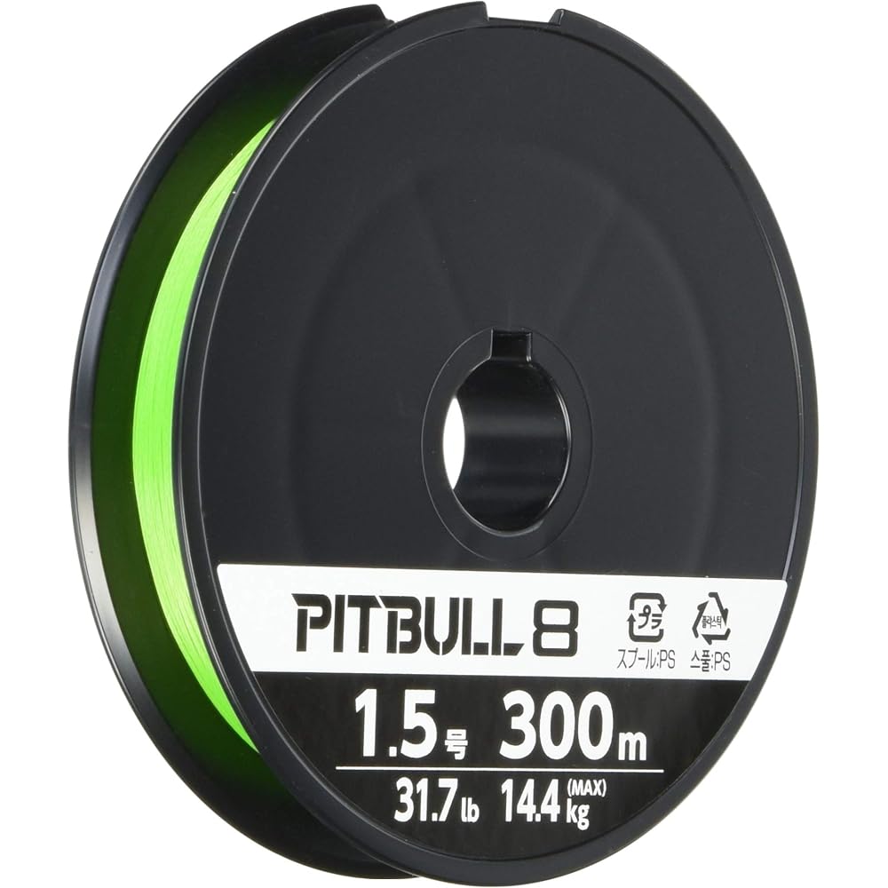 Shimano Pitbull 8 Fishing Line 300m 1.5mm Lime Green PL-M78S