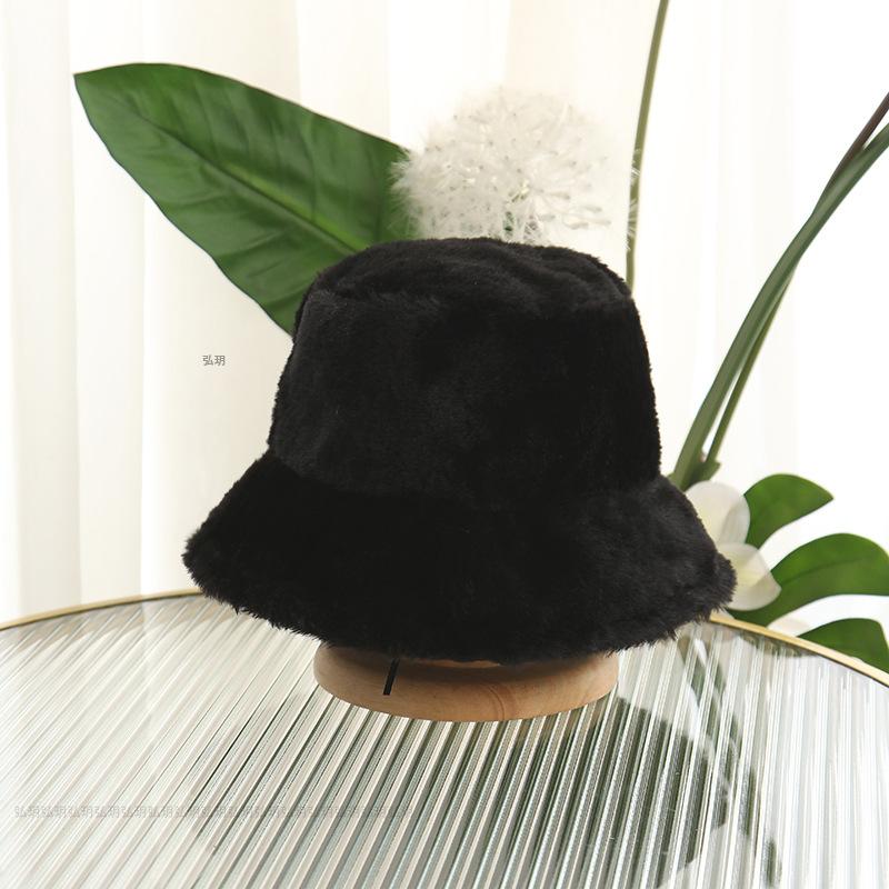 Winter Women's Hat Korean Version Autumn and Winter Warm Pure Color Big Head Circumference Fisherman Basin Hat