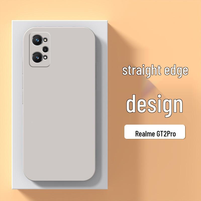Realme GT2 Liquid Silicone Phone Case - RMX3310 5G Model, Straight Edge Design.