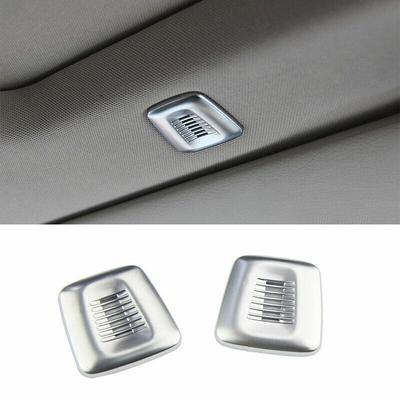 Car Inner Microphone Cover Trim 2PCS For BMW 3 4 Series GT 2013- ABS Silver