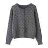 Beautiful style, wholesale women's clothing, fashionable versatile temperament casual design polka dot cardigan sweater