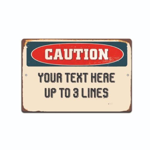 Sign Custom Aluminum Metal Personalized Plaque Caution Street Home Address sign 20X30CM