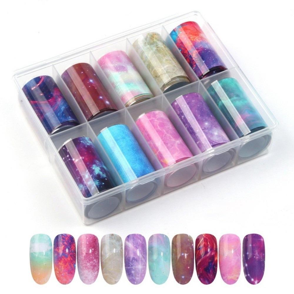 Flower Nail Foils The Starry Sky Nail Art Stickers Professional Nail Stickers  Manicure DIY