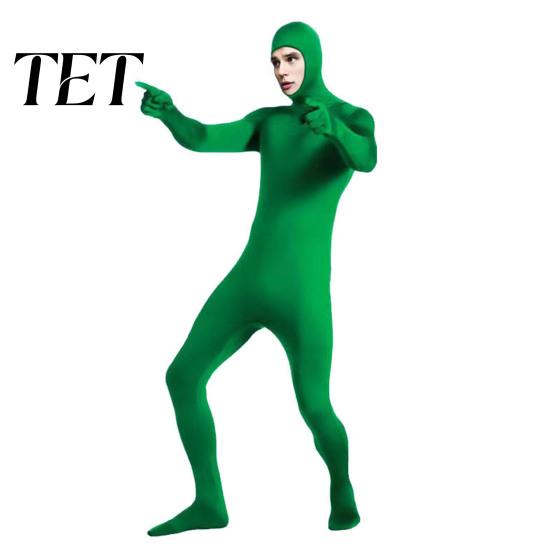 Costume Party Unitard Full Body Zentai Suit for Men Women, Open Face Halloween Cosplay Stretchy Performance Outfit Bodysuit, Adults Spandex