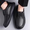 Fashion Men's Business Dress Leather Shoes Spring Autumn Style Casual Luxury British Trend Anti Slip Simple Daily Genuine Leather Shoes