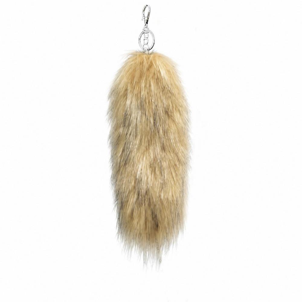 Plush Faux Fur Charm Long Tail Plush Tail Pendant Cute Plush Tail Keychain Handbag Accessory