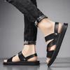 Men Shoe Fashion Men Sandals Comfortable Leather Men Summer Shoes Casual Comfortable Open Toe Sandals Simple Beach Footwear Male