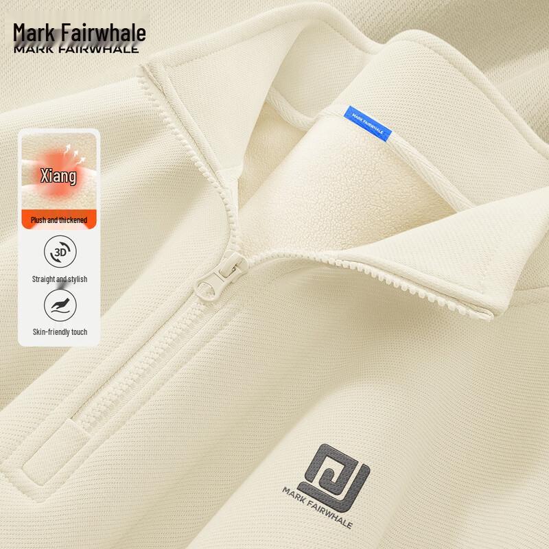 Mark Fairwhale Men's Fleece Half-Zip Stand Collar Sweatshirt