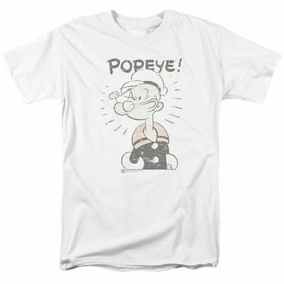 Tricou cu desene desenate Popeye Old Seafarer Tricou alb unisex