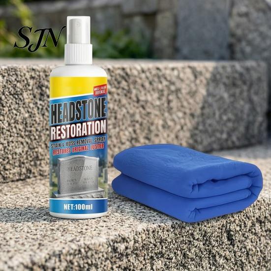 Tombstone Cleaner Headstone Restoration And Cleaning Spray, Monument for Granite Spray Marble Cemetery Memorials, Gentle Stone Care Way 50/100ml