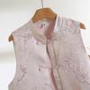 Satin Jacquard Crew Neck Vest Women's Early Spring New High-end Temperament Cardigan Vest