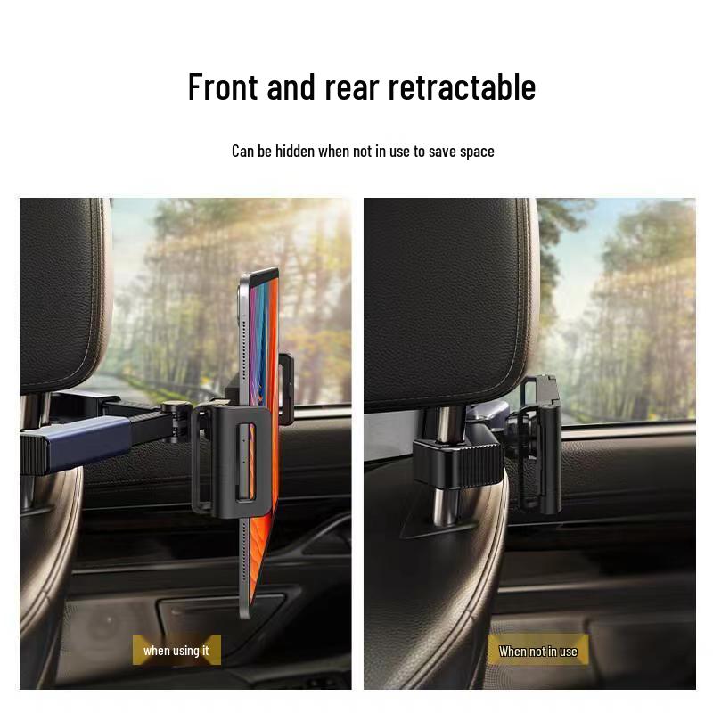 Adjustable Rotating Telescopic Tablet Holder for Car Seat Back