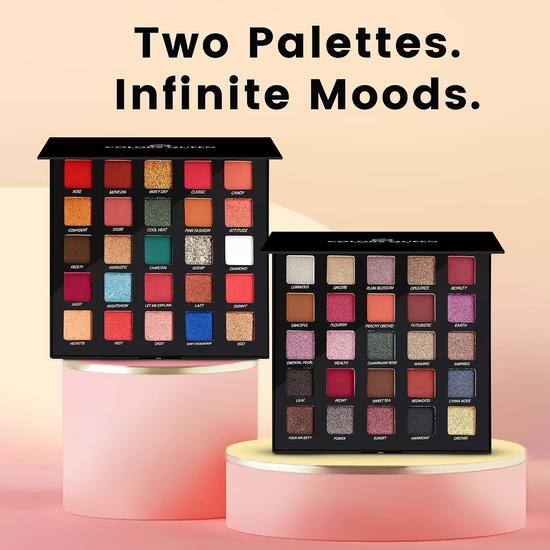 Colors Queen Divine Eyeshadow Palette – 37.5g | 25 Ultra Pigmented Multi-Colors Shades& Long Wearing Eyeshadow Palette with Matte (Multicolor - 01)