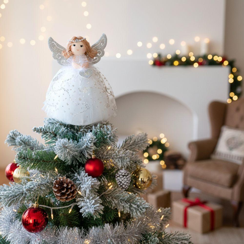 Handmade Christmas Tree Top Stars Angel Girl Angel Fairy Ornaments  Holiday Celebration