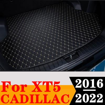 Sinjayer Car AUTO Trunk Mat ALL Weather Tail Boot Luggage Pad Carpet Flat Side Cargo Liner Cover Fit For Cadillac XT5