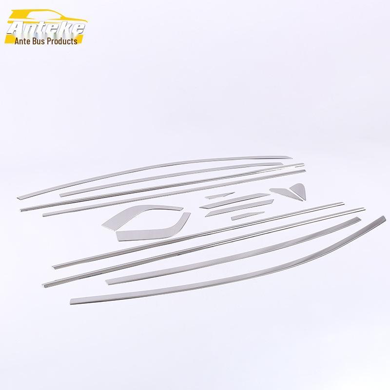 17 K2 Car Window Bright Stainless Steel Anti-Scratch Decorative Strips - Glass Body Accessories