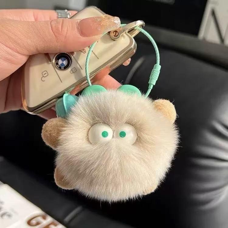 INS Style Cute Rabbit Fur Elf Plush Keychain Pendant No Hanger