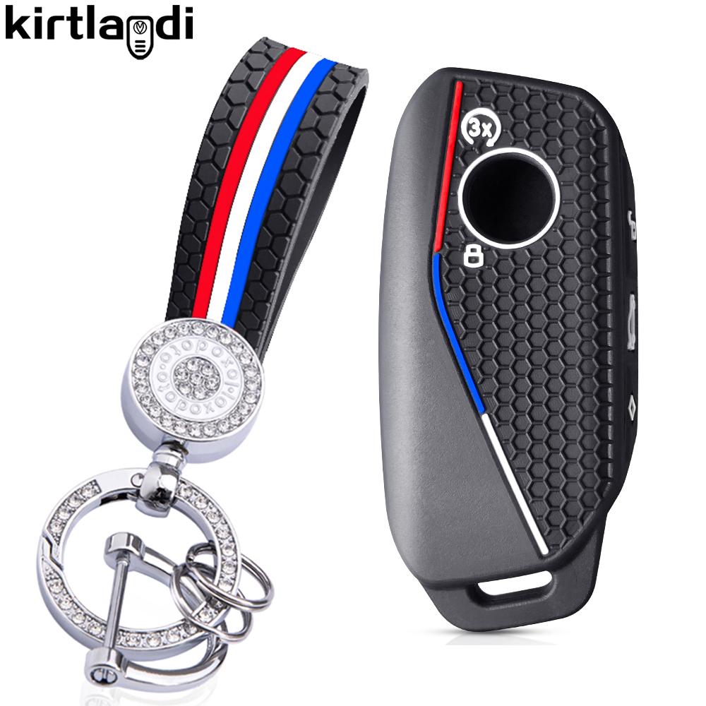 Silicone Holder Key Cover Accsesories For BMW X1 U11 Series 7 735i 740Li X7 I7 G07 LCI XM X1 2024 U 11 Car Key Case Keychain