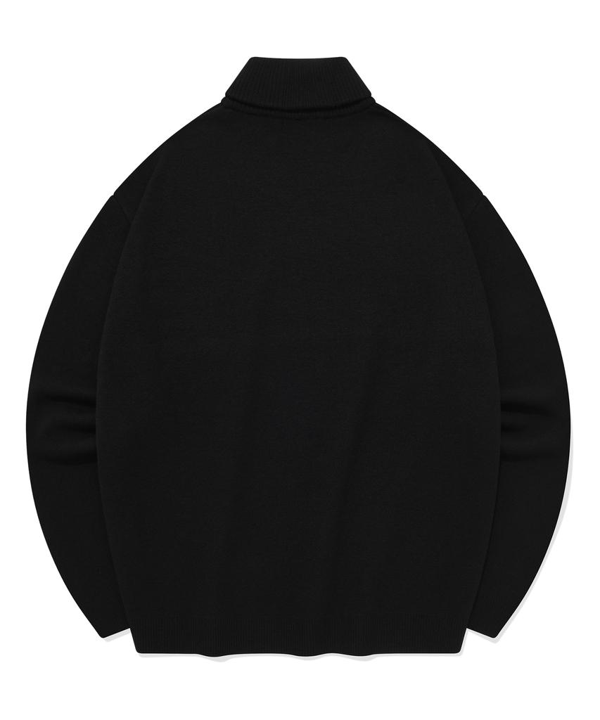 COVERNAT Lambswool Turtleneck Knit Black