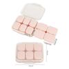 Portable Medicine Organizer Waterproof Case PP,PC Pill Organizer Removable Compartments Pink Vitamin Container Daily Medication