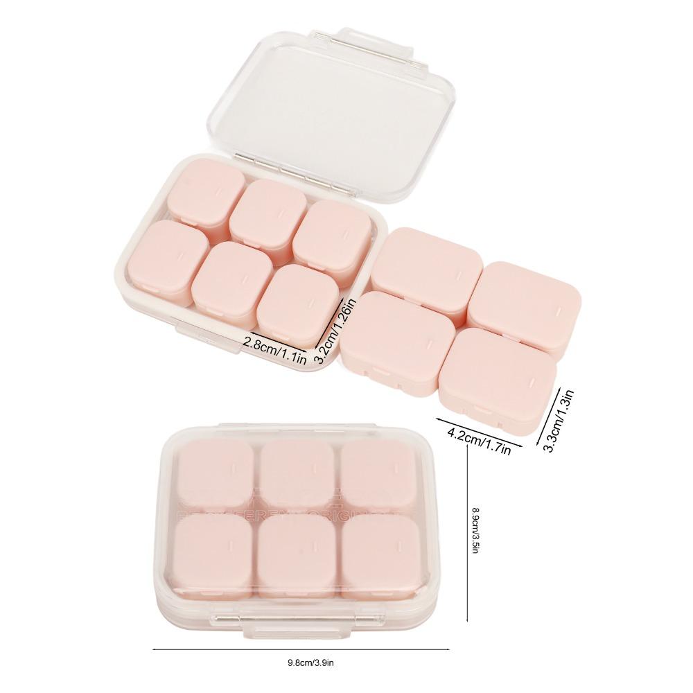 Portable Medicine Organizer Waterproof Case PP,PC Pill Organizer Removable Compartments Pink Vitamin Container Daily Medication