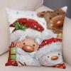 50 Style Merry Christmas Cushion Cover Decor Cute Cartoon Santa Claus Snowman Pillow Case Soft Plush Pillowcase for Sofa Home
