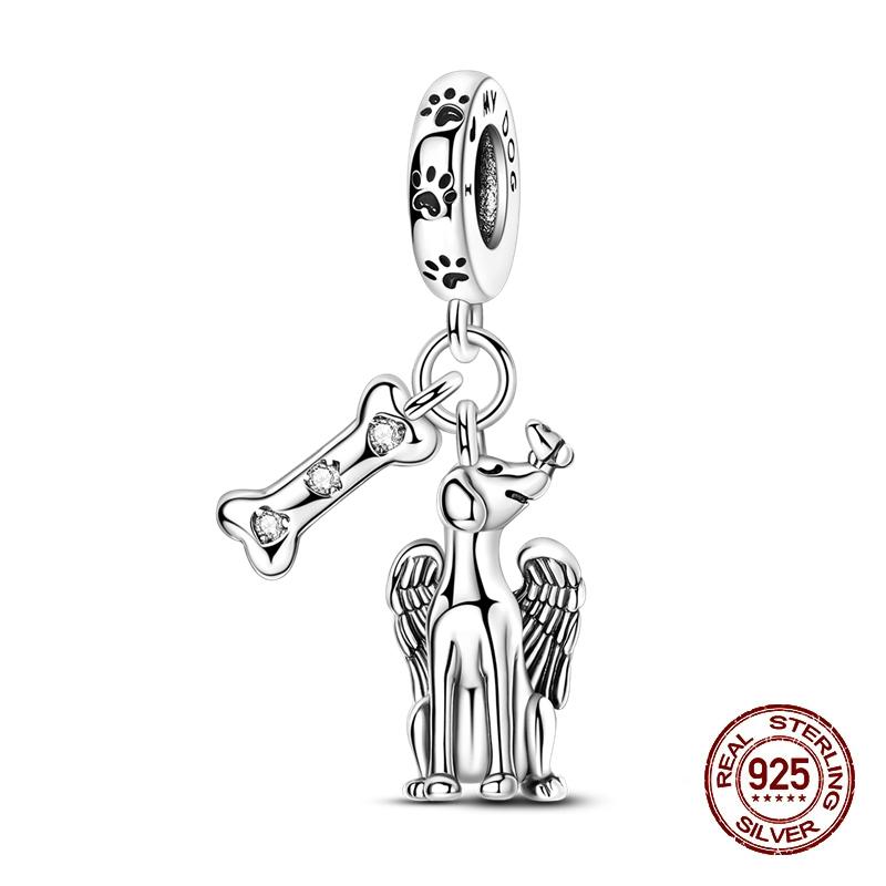 New Copper Fashion Dinosaurs Cats Dog Lions Animal Charms Beads Fit Pan Original Bracelet Diy Birthday Jewelry For Women