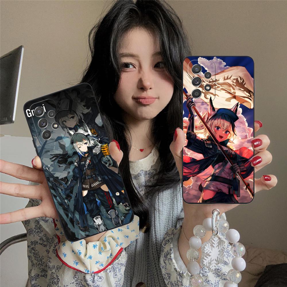 Arknights Grani Matte TPU Mobile Phone Case for Samsung Galaxy M55 54 42 35 34 33 32 23 22 15 14 13 12 F55 5G Colorful Cover