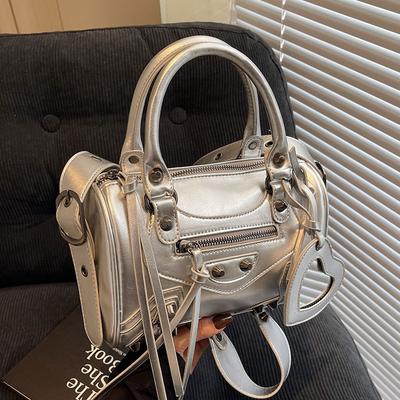 Trend Casual Fashion Locomotive Style Portable Pillow Bag Personality Versatile Premium Messenger Bag Women