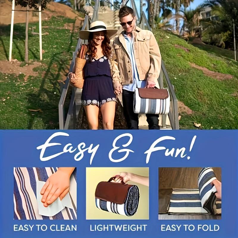 Camping picnic carpet, outdoor picnic mat, outdoor handbag, waterproof sandproof moistureproof mat, very suitable for the beach