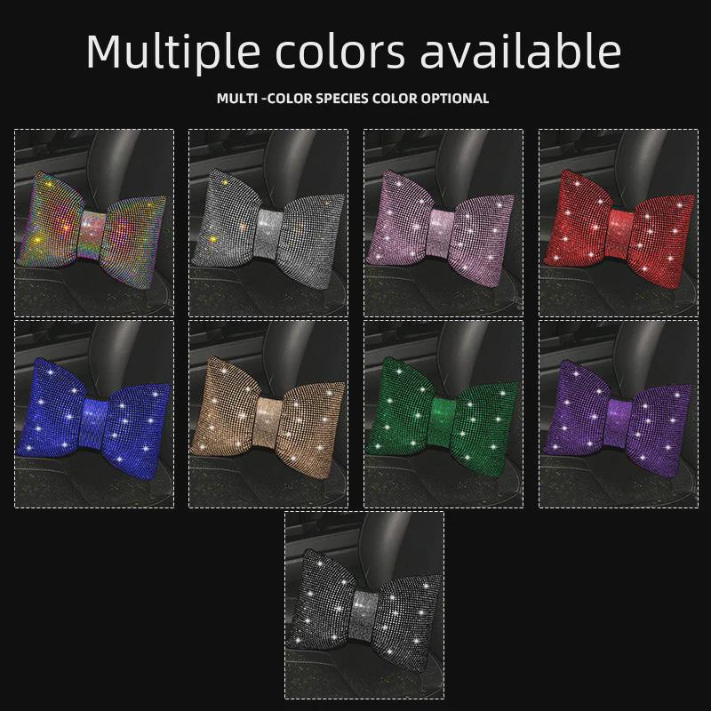 Multi-Color Diamond Car Neck Pillow and Waist Support for Women
