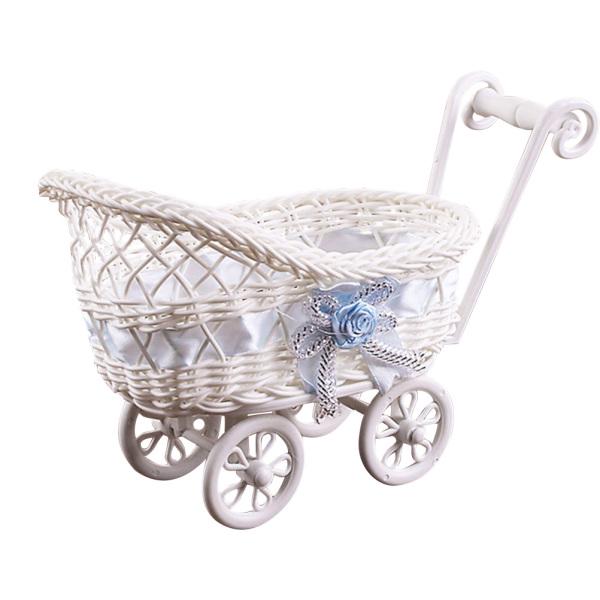 1pc Pram Ornaments Mini Knitted Rattan 
