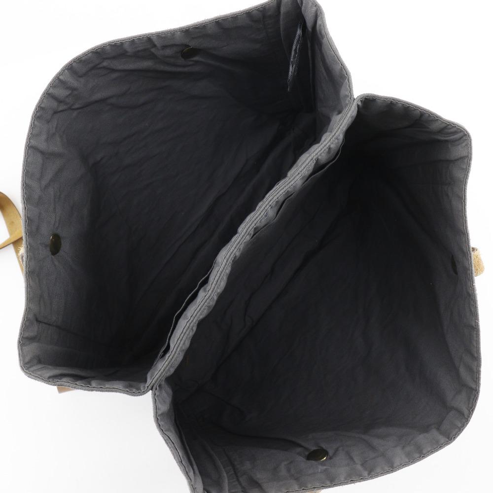 HERMES Amedaba Hippo de Poche Shoulder Bag Long shoulder gray canvas Women Used