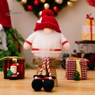 Natal gnome ornamento adorável boneca sem rosto ornamentos cor brilhante gnome brinquedo de pelúcia para decoração festiva de casa