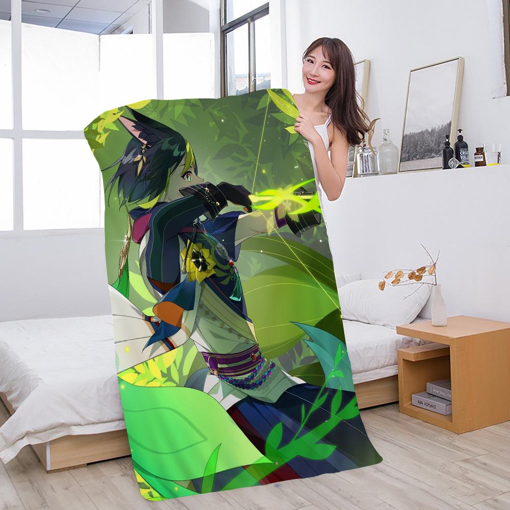Tighnari Genshin Impact Beach Towel Cartoon Cute Summer Kids Large Bath Pool Beach Towel Microfiber for Swimming Travel