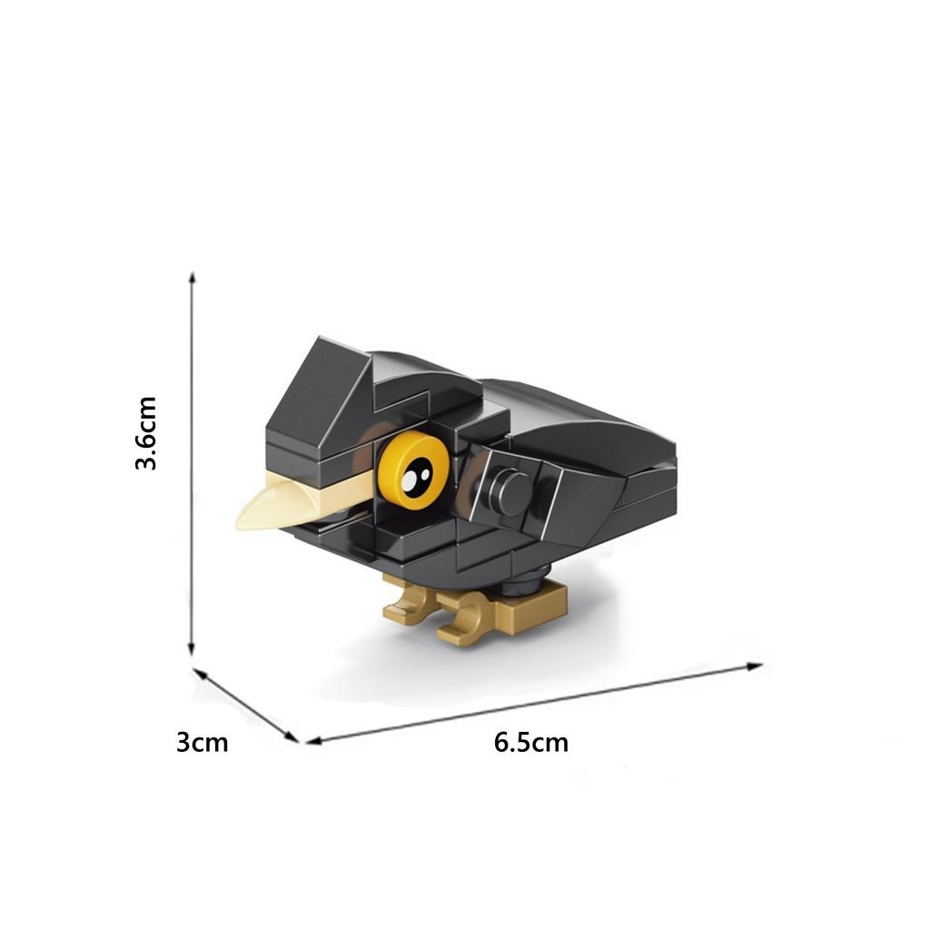 Flamingo Eagle Crow Parrot Ostrich Woodpecker Bird Paradise Animal Kindergarten Gift Children's Brickheadz Assembly Block Toys