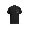 Solid Crew Neck Pullover Short Sleeve T-Shirt Men Tops Black HD0042