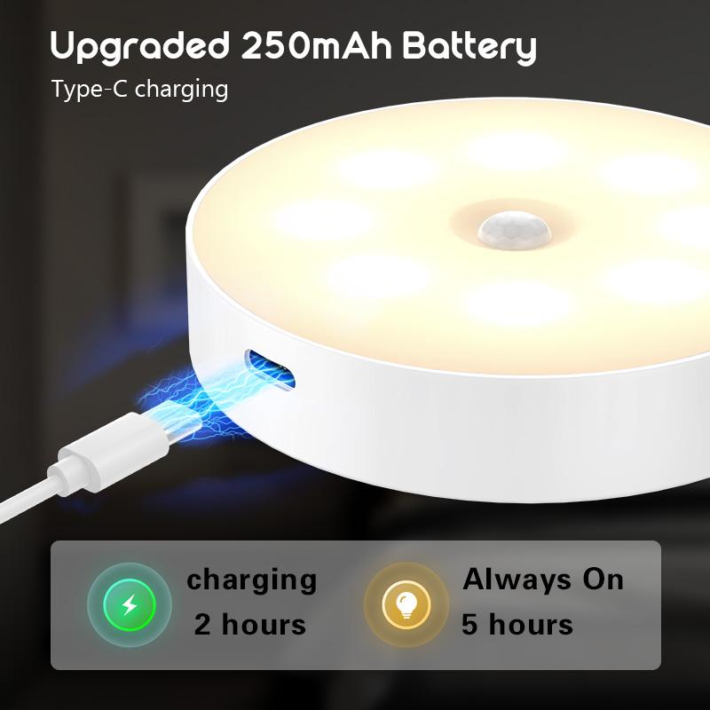 Magnetisches LED-Induktionslicht für den Innenbereich, Nachtlicht für Schlafzimmer, Tastensteuerung mit 3 Modi und dimmbar, Küchen-, Wohnzimmer-, Bürobeleuchtung 3/5 Stück