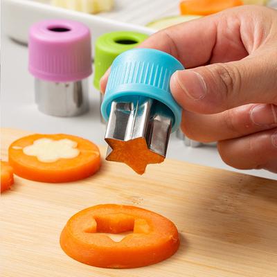 3 teile/satz Stern Herz Form Gemüse Cutter Kunststoff Griff Tragbare Kochen Werkzeuge Edelstahl Obst Schneiden Sterben Küche Gadgets